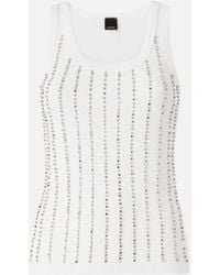 Pinko - Vest Top With Jewel Details - Lyst