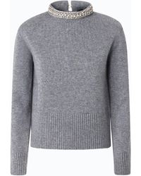 Pinko - Pullover Aus Einem Wollmix Mit Schmuckkragen - Lyst