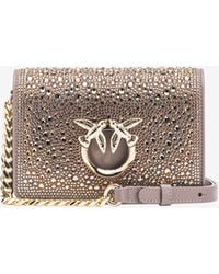 Pinko - Galleria Full-rhinestone Mini Love Bag Click - Lyst