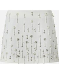 Pinko - Crystal And Pearl Miniskirt - Lyst
