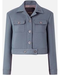 Pinko - Cropped Jacket With Topstitching - Lyst