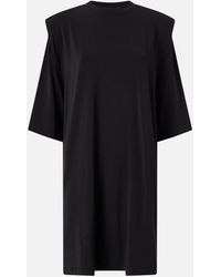 Pinko - Mini Dress With Structured Shoulders And Chain - Lyst
