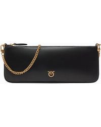 Pinko - New Horizontal Flat Leather Handbag - Lyst