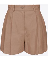 Pinko - Shorts tailored in lino - Lyst