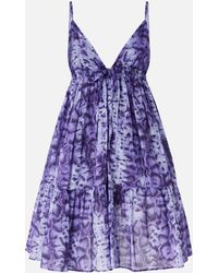 Pinko - Mini Dress With Snake Print - Lyst