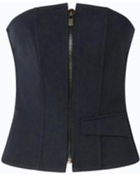 Pinko - Bustier Top With Zip - Lyst