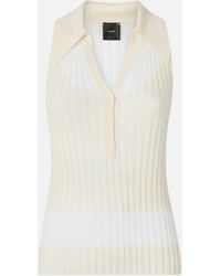 Pinko - Ribbed Polo Vest Top - Lyst