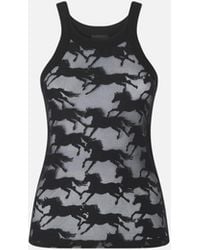 Pinko - Reimagine By X Patrick Mcdowell Sheer Vest Top With Horses - Lyst
