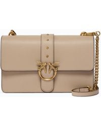 Pinko - Medium Love Bag One Leather Handbag With New Buckle - Lyst
