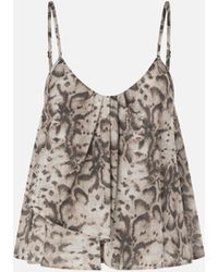 Pinko - Top With Spaghetti Straps And Snake Print - Lyst