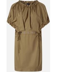 Pinko - Poplin Mini Dress With Gathering And Eyelets - Lyst