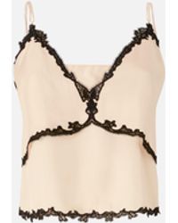Pinko - Top With Lace Inserts - Lyst