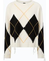 Pinko - Wool And Cashmere Sweater With Maxi Diamonds - Lyst