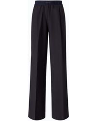 Pinko - Palazzo-Hose Aus Stretchigem Wollmix - Lyst