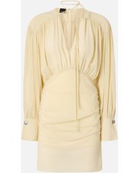 Pinko - Mini Dress With Long Sleeves And Draping - Lyst