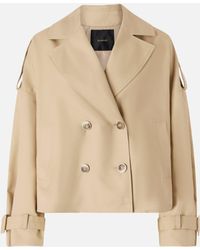 Pinko - Short Double-Breasted Trench Coat - Lyst