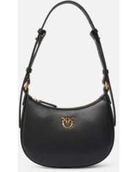 Pinko - Half Moon Baby Leather Shoulder Bag - Lyst