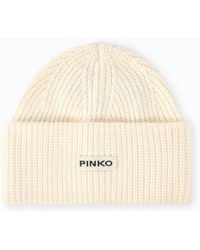 Pinko - Beanie With Logo Lettering - Lyst