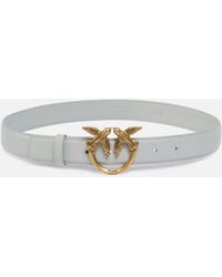 Pinko - Love Birds Leather Belt 3Cm - Lyst