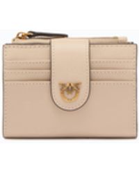 Pinko - Small Smooth Leather Wallet With Logo - Lyst