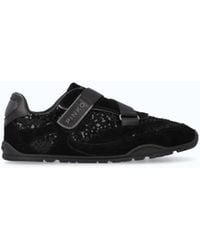 Pinko - Suede And Sequin Sneakers With Hook-And-Loop Fastening - Lyst