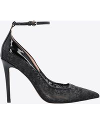 Pinko - Love Birds Patent And Mesh Pumps - Lyst