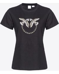 Pinko - T-shirt ricamo Love Birds - Lyst