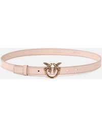 Pinko - Love Birds Thin Leather Belt 2Cm - Lyst