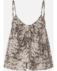Pinko - Top With Spaghetti Straps And Snake Print - Lyst