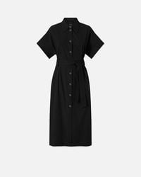 Pinko - Midi Shirt Dress With Belt - Lyst