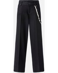 Pinko - Pantalones Anchos De Corte Holgado Con Cadena Joya - Lyst