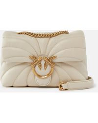 Pinko - Love Bag Puff Butterfly Mini Nappa Leather Crossbody Bag, +-Antique - Lyst