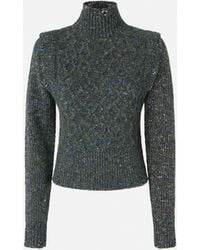 Pinko - Jersey De Cuello Alto De Punto Trenzado - Lyst