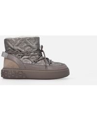 Pinko - Quilted Boots With Love Birds Logo - Lyst