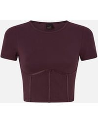 Pinko - Top Corset À Manches Courtes - Lyst