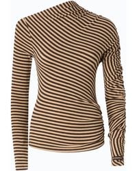 Pinko - Striped Wool-Blend Mock-Turtleneck Sweater - Lyst