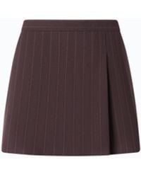 Pinko - Pinstriped Mini Skirt With Macro Pleats - Lyst