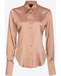 Pinko - Silk Satin Shirt - Lyst