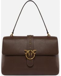Pinko - Leather Maxi Love Bag Slouchy Shoulder Bag - Lyst