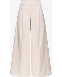 Pinko - Extra-wide Trousers In Technical Satin - Lyst