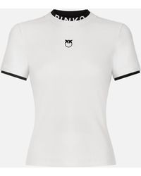 Pinko - T-Shirt With And Love Birds Logos - Lyst