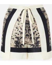 Pinko - Pareo Shorts With Snake Print - Lyst