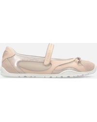 Pinko - Sporty Ballet Flats With Inserts And Lettering - Lyst