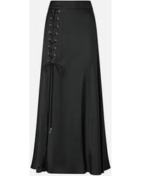 Pinko - Long Skirt With Slit And Laces - Lyst