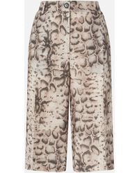 Pinko - Bermuda Shorts With Snake Print - Lyst