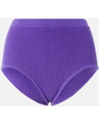 Pinko - High-Waisted Knit Shorts - Lyst