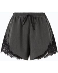 Pinko - Fluid Shorts With Lace Insert - Lyst