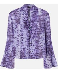 Pinko - Blusa Con Estampado De Serpiente Y Botones Joya - Lyst