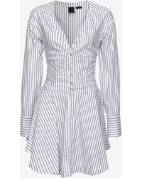 Pinko - Vertical-striped Shirt Dress - Lyst