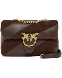 Pinko - Medium Love Bag Puff Classic Nappa And Suede Shoulder Bag With Quilting - Lyst